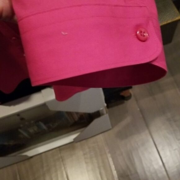 Coldwater Creek Pink Boxy Button Down Shirt With BUTTONS!!! NWOT!!! - Picture 5 of 7